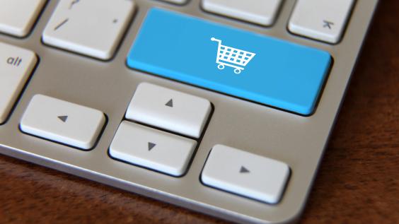 Keyboard with shopping cart key