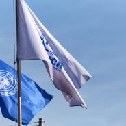 Flag of The United Nations High Commissioner for Refugees (UNHCR) 