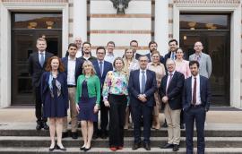 EU delegates pose with Baker Institute experts